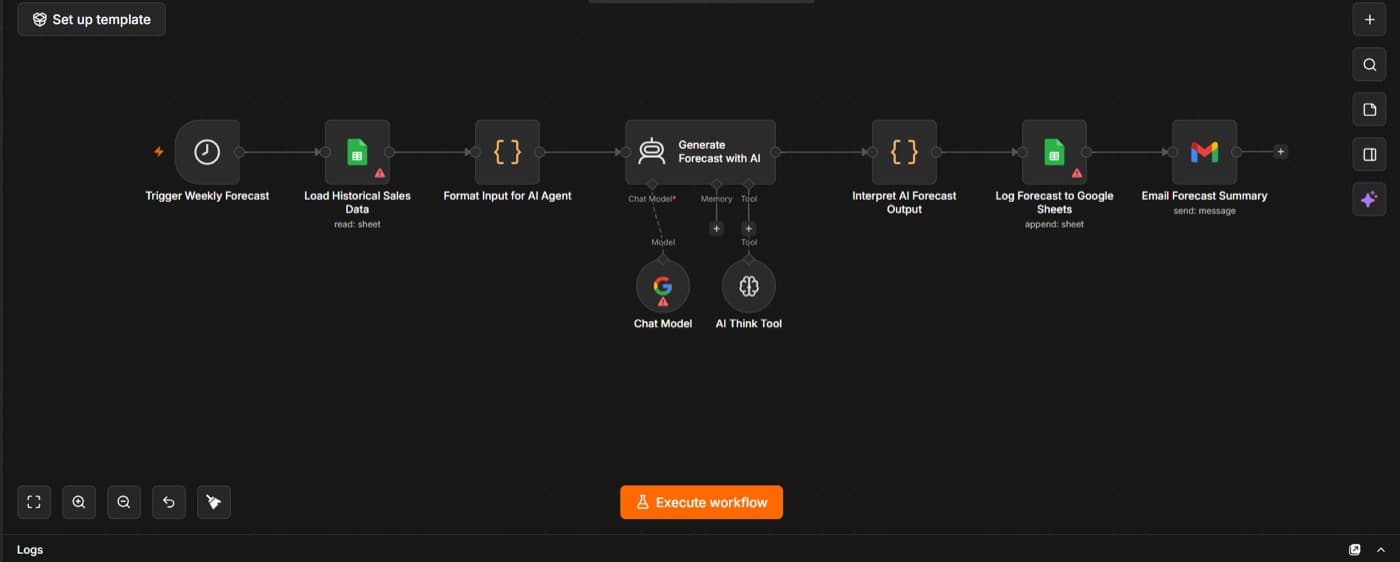 AI Sales Forecasting — build screenshot
