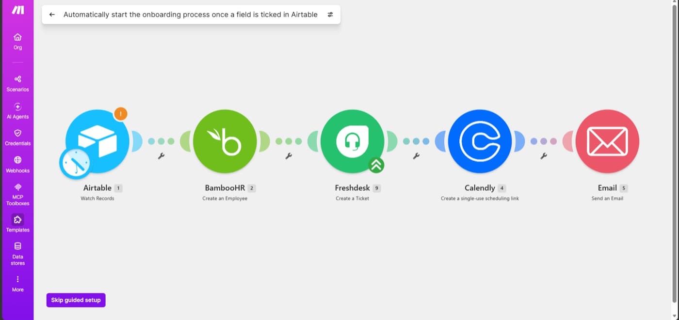 Automated Client Onboarding — build screenshot