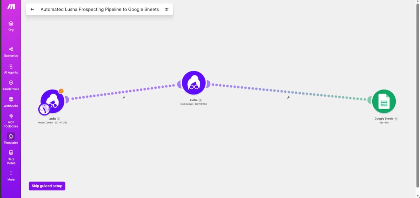 Automated Prospecting Pipeline — build screenshot